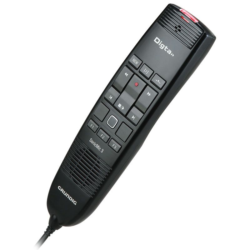 Dictaphone Numérique Grundig Digta 7 Slide - Noir, Avec Logiciel Digtasoft One