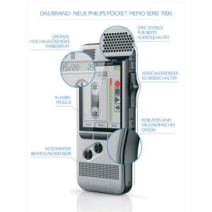 Philips DPM 7820 Diktiergert Digital mit Schiebeschalter