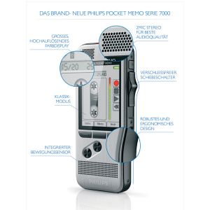 Philips DPM 7800 Diktiergerät Digital mit Schiebeschalter